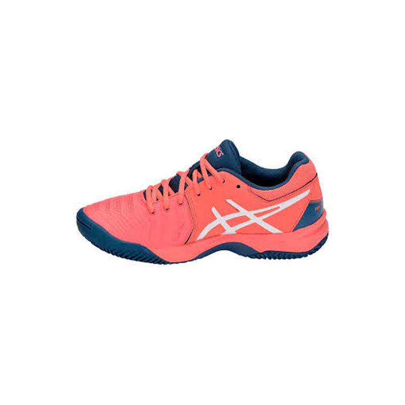 Детские теннисные кроссовки Asics Gel-Resolution 7 GS Clay Papaya/White