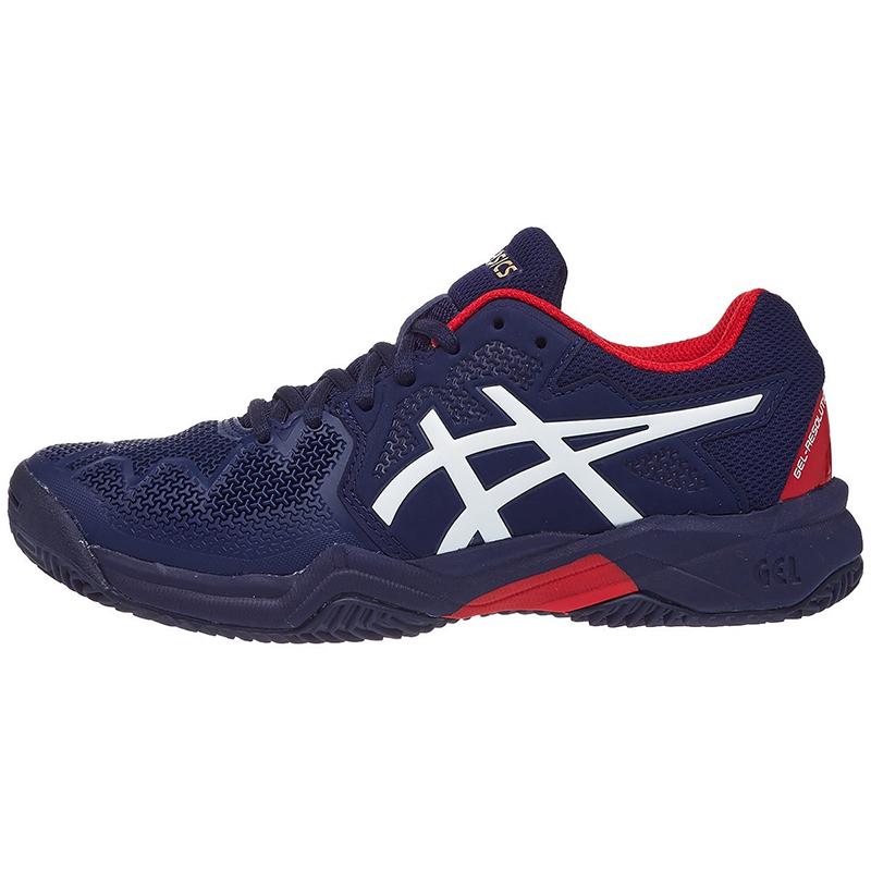 Детские теннисные кроссовки Asics Gel-Resolution 8 Clay Blue Red