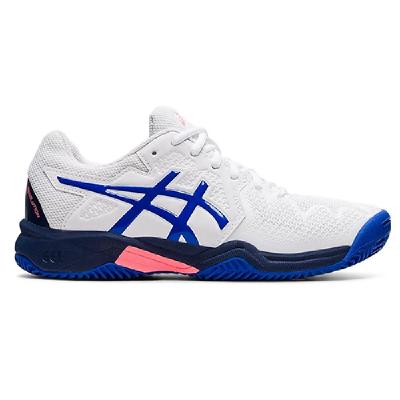 Детские теннисные кроссовки Asics Gel-Resolution 8 GS Clay White/Lazuri Blue