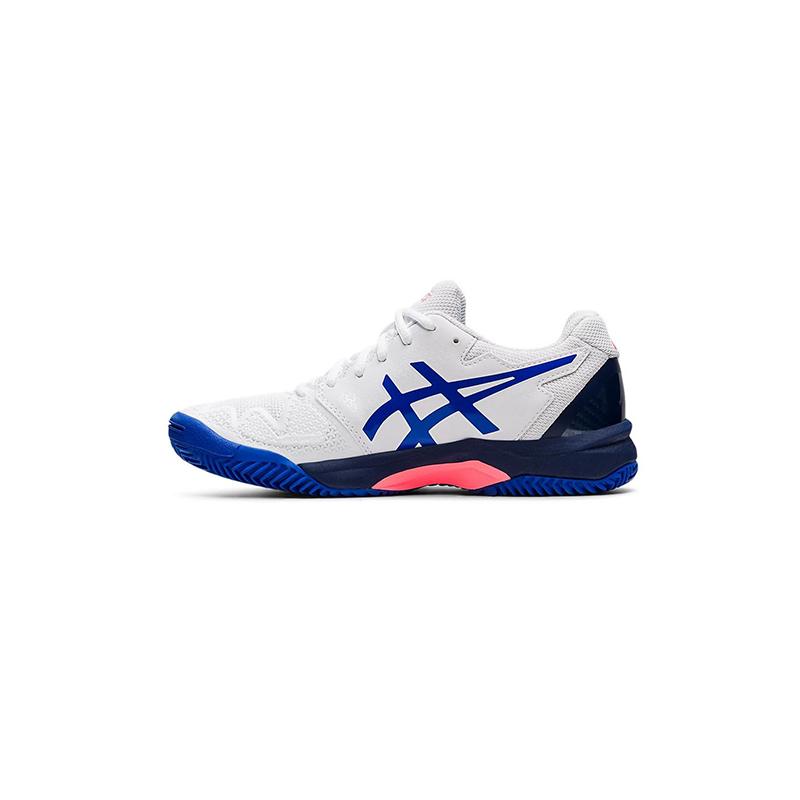 Детские теннисные кроссовки Asics Gel-Resolution 8 GS Clay White/Lazuri Blue