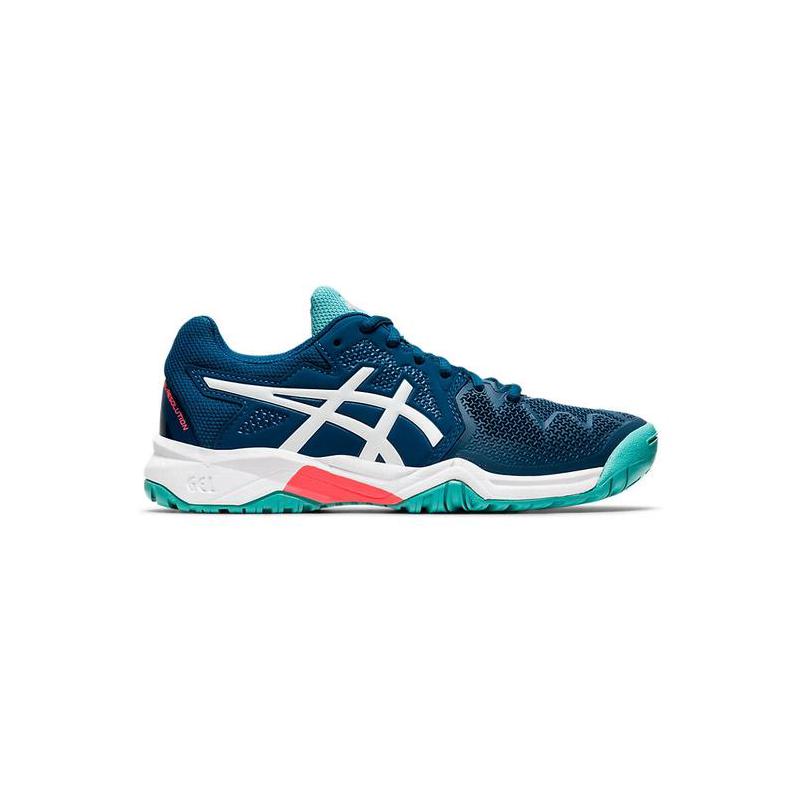Детские теннисные кроссовки Asics Gel-Resolution 8 GS Mako Blue