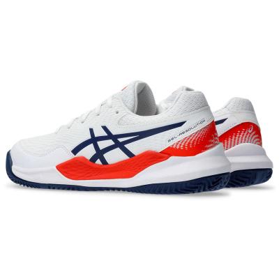Детские теннисные кроссовки Asics Gel-Resolution 9 Clay White/Blue Expanse