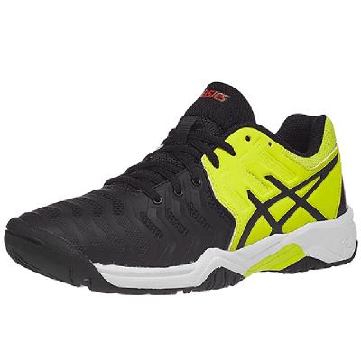 Детские теннисные кроссовки Asics Gel-resolution 7 Black/Yellow