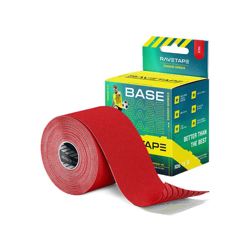 Кинезиотейп RaveTape Base, 5см х 5м (Красный)