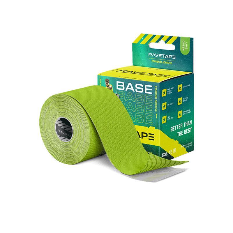 Кинезиотейп RaveTape Base, 5см х 5м (Лайм)