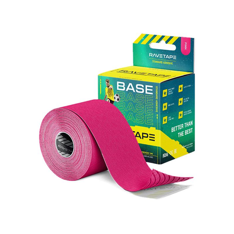 Кинезиотейп RaveTape Base, 5см х 5м (Розовый)