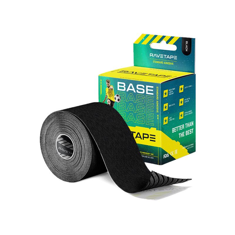 Кинезиотейп RaveTape Base, 5см х 5м (Черный)