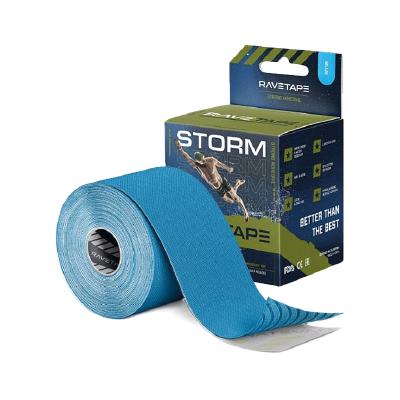 Кинезиотейп RaveTape Storm, 5см х 5м (Голубой)