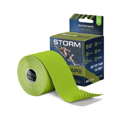 Кинезиотейп RaveTape Storm, 5см х 5м (Лайм)