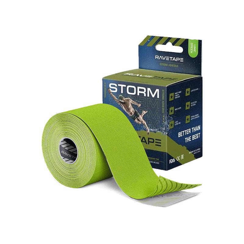 Кинезиотейп RaveTape Storm, 5см х 5м (Лайм)