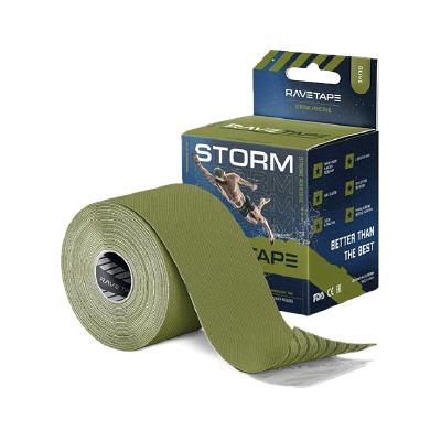 Кинезиотейп RaveTape Storm, 5см х 5м (Оливковый)