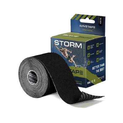 Кинезиотейп RaveTape Storm, 5см х 5м (Черный)