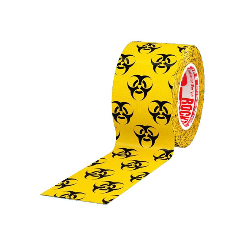 Кинезиотейп RockTape Design, 5см х 5м (Желтый/Черный)