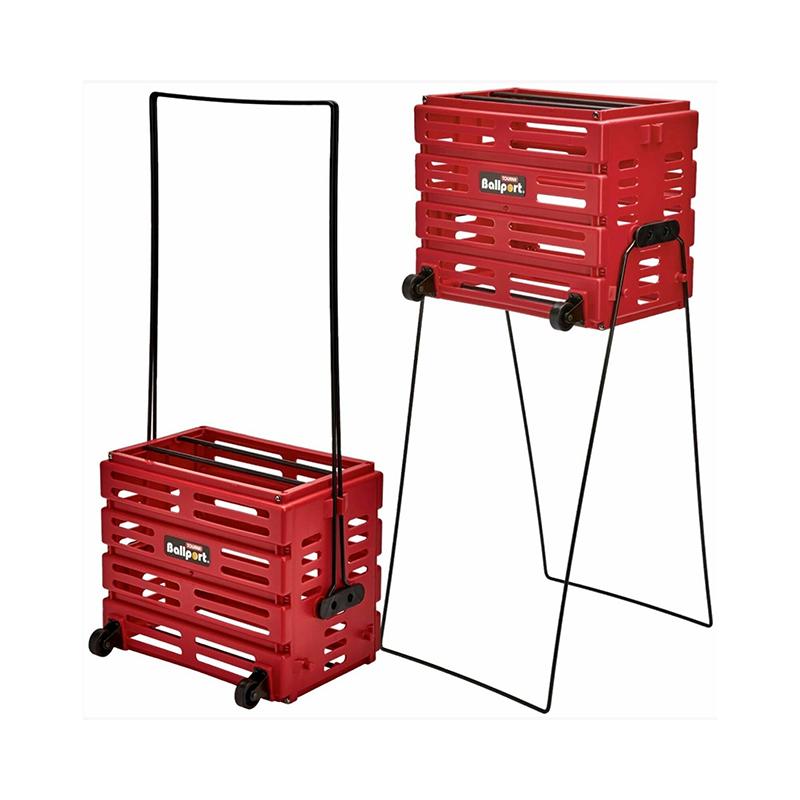 Корзина для мячей Ballport Delux Red на колесах (80)