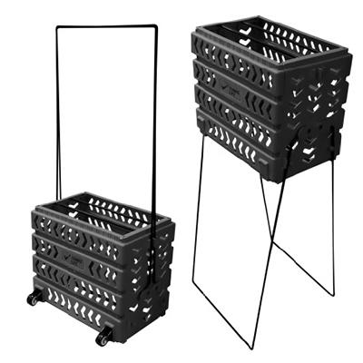 Корзина для мячей Tennis Life 80 Deluxe Black на колесах