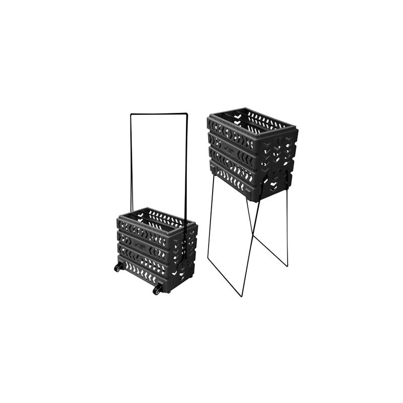 Корзина для мячей Tennis Life 80 Deluxe Black на колесах