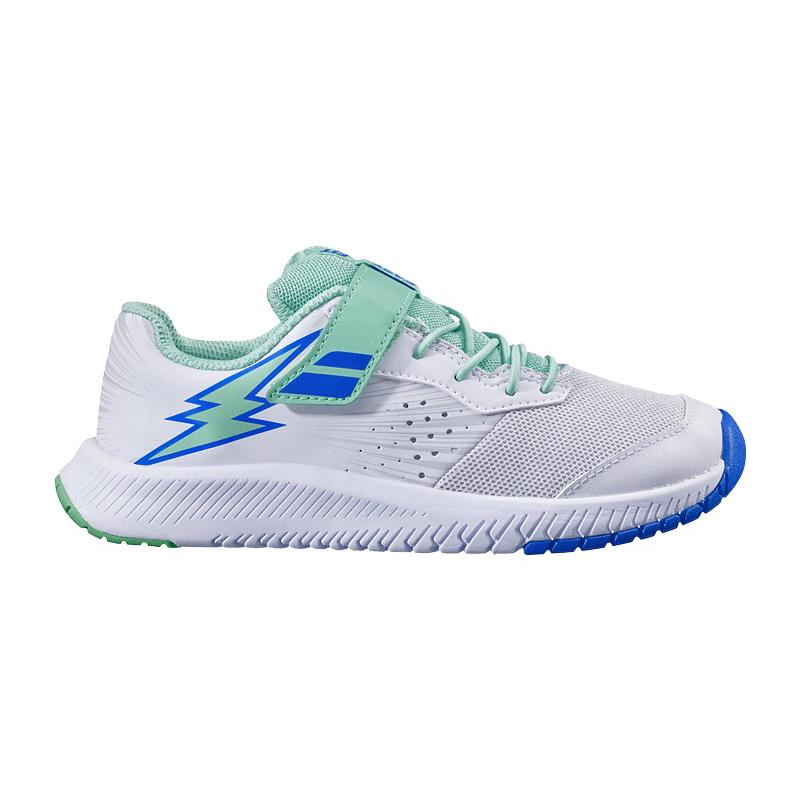Кроссовки детские Babolat Pulsion All Court Kid (Белый/Зеленый 1059)