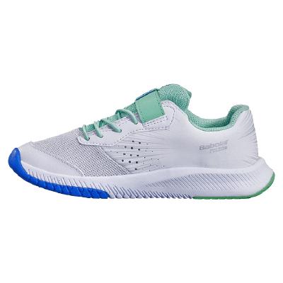 Кроссовки детские Babolat Pulsion All Court Kid (Белый/Зеленый 1059)