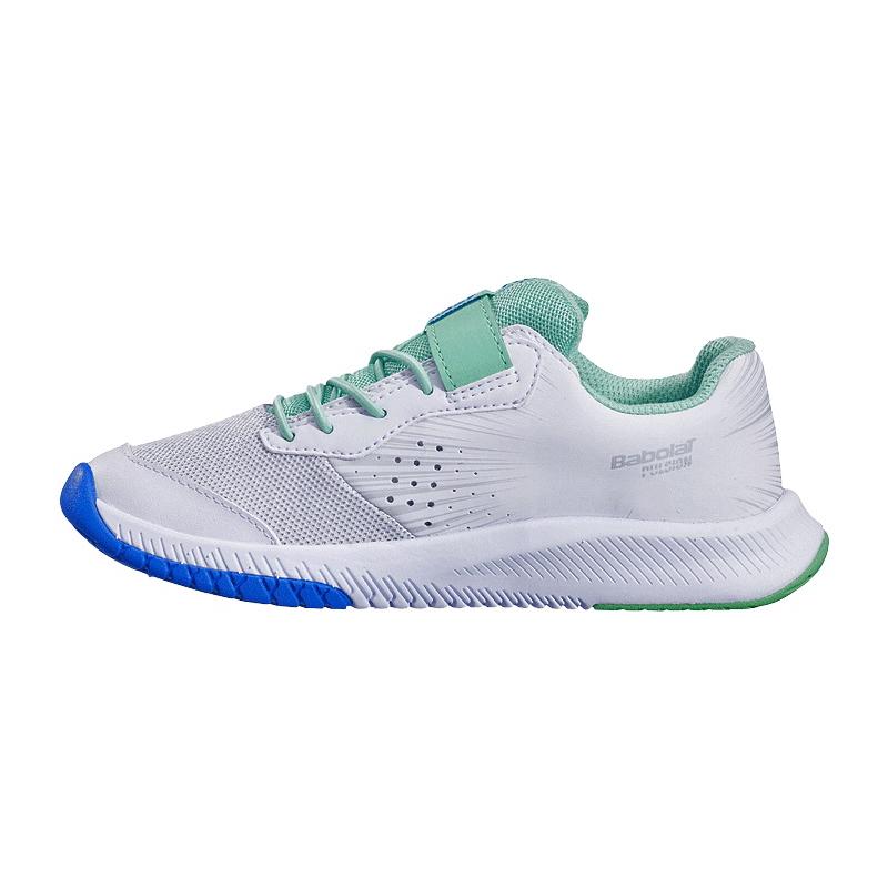 Кроссовки детские Babolat Pulsion All Court Kid (Белый/Зеленый 1059)