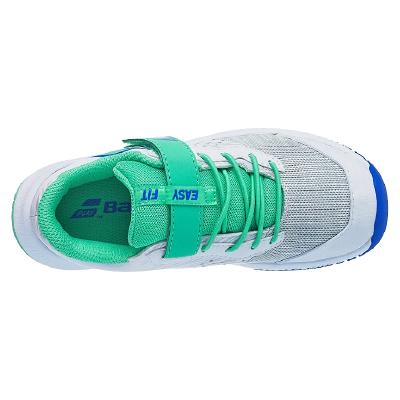 Кроссовки детские Babolat Pulsion All Court Kid (Белый/Зеленый 1059)