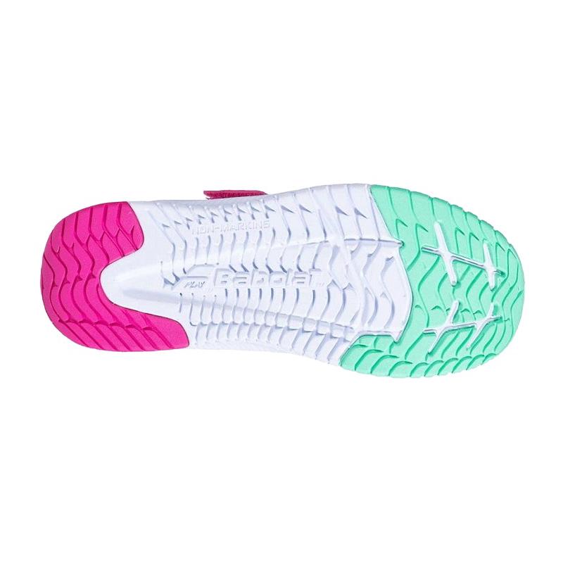 Кроссовки детские Babolat Pulsion All Court Kid (Белый/Розовый 1058)