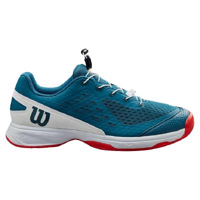 Кроссовки детские Wilson Rush Pro 4.0 JR QL (Blue Coral/White/Fiesta)