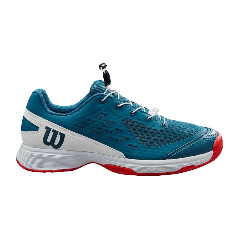 Кроссовки детские Wilson Rush Pro 4.0 JR QL (Blue Coral/White/Fiesta)