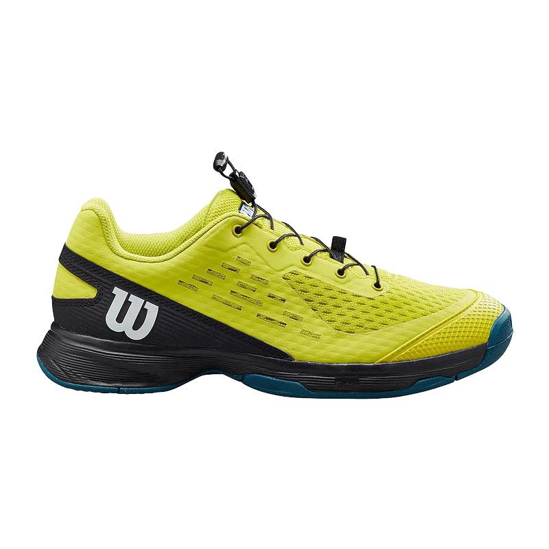 Кроссовки детские Wilson Rush Pro 4.0 JR QL (Sulphur Spring/Black/Blue Coral)