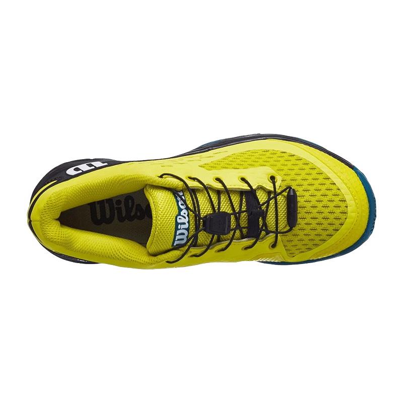 Кроссовки детские Wilson Rush Pro 4.0 JR QL (Sulphur Spring/Black/Blue Coral)