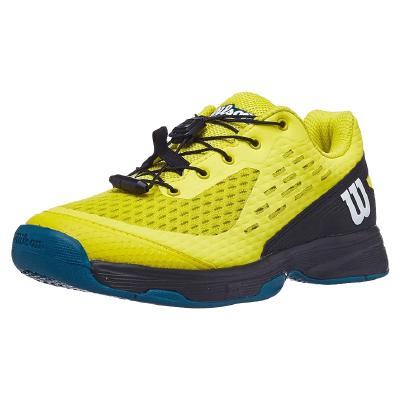 Кроссовки детские Wilson Rush Pro 4.0 JR QL (Sulphur Spring/Black/Blue Coral)