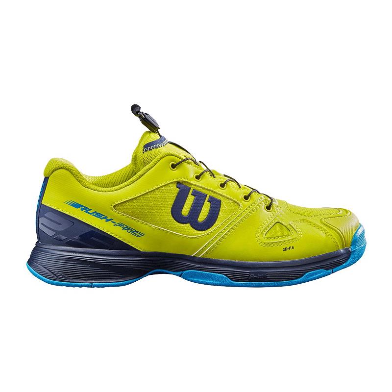 Кроссовки детские Wilson Rush Pro Junior QL (Limepop/Navy)