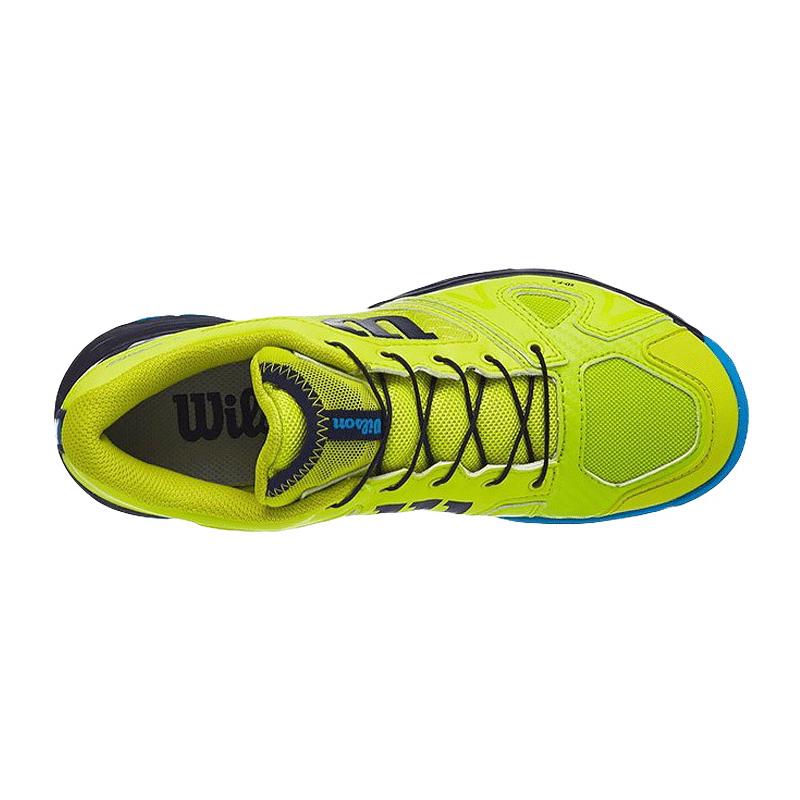 Кроссовки детские Wilson Rush Pro Junior QL (Limepop/Navy)