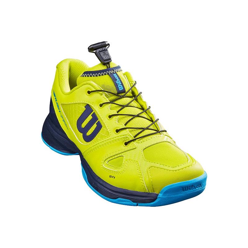 Кроссовки детские Wilson Rush Pro Junior QL (Limepop/Navy)