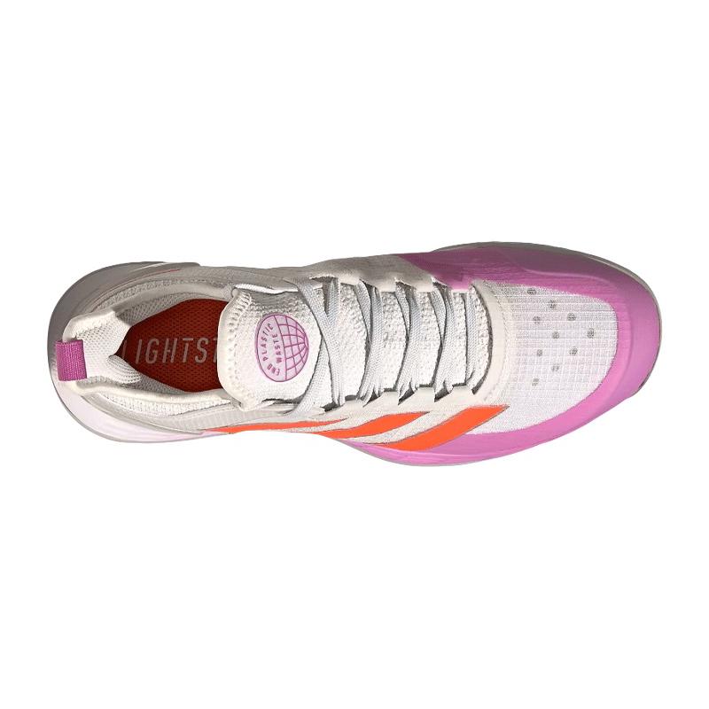 Кроссовки женские Adidas Adizero Ubersonic 4 W (Белый/Фиолетовый/Красный)