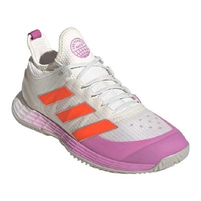 Кроссовки женские Adidas Adizero Ubersonic 4 W (Белый/Фиолетовый/Красный)