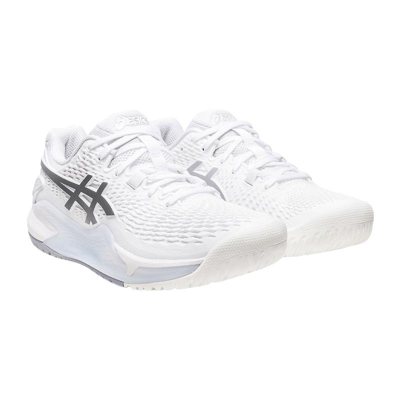 Кроссовки женские Asics Gel-Resolution 9 (White/Pure Silver)