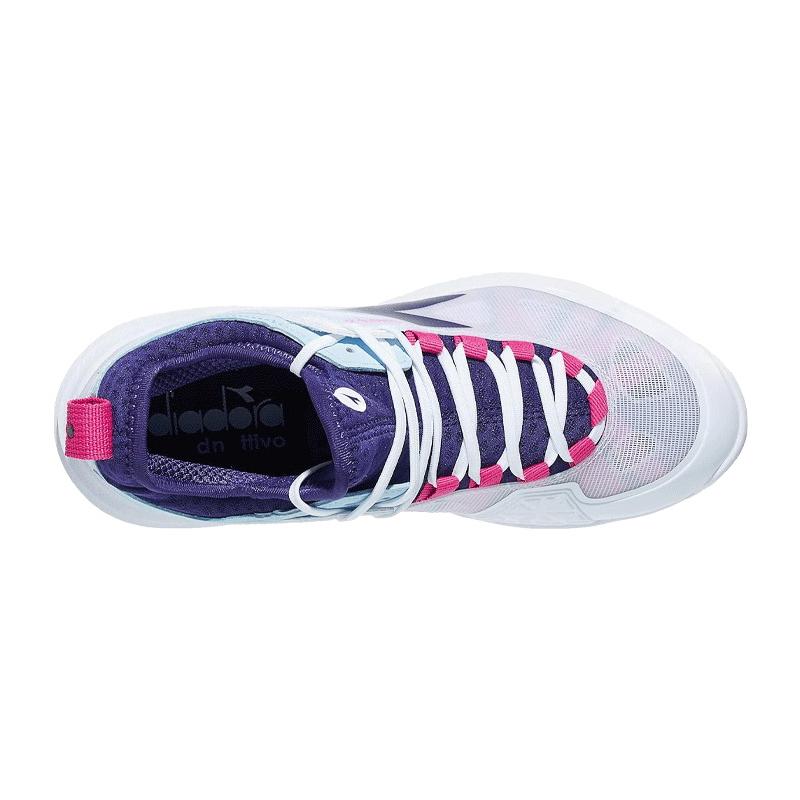 Кроссовки женские Diadora Speed Blushield Fly 4 + W AG (White/Blue Print/Pink Yarrow)