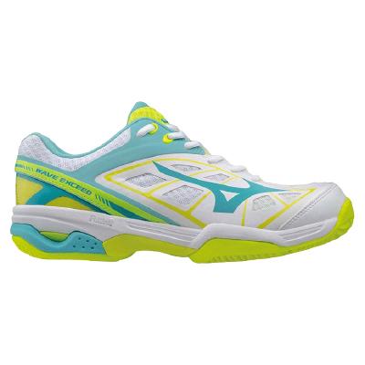 Кроссовки женские Mizuno Exceed Clay (Белый/Мятный/Желтый)