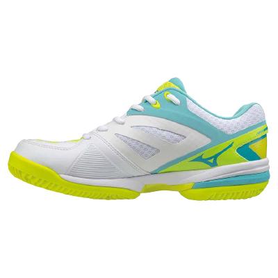 Кроссовки женские Mizuno Exceed Clay (Белый/Мятный/Желтый)