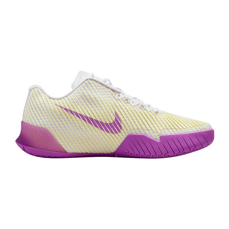 Кроссовки женские Nike Court Air Zoom Vapor 11 (Белый/Фиолетовый/Желтый)