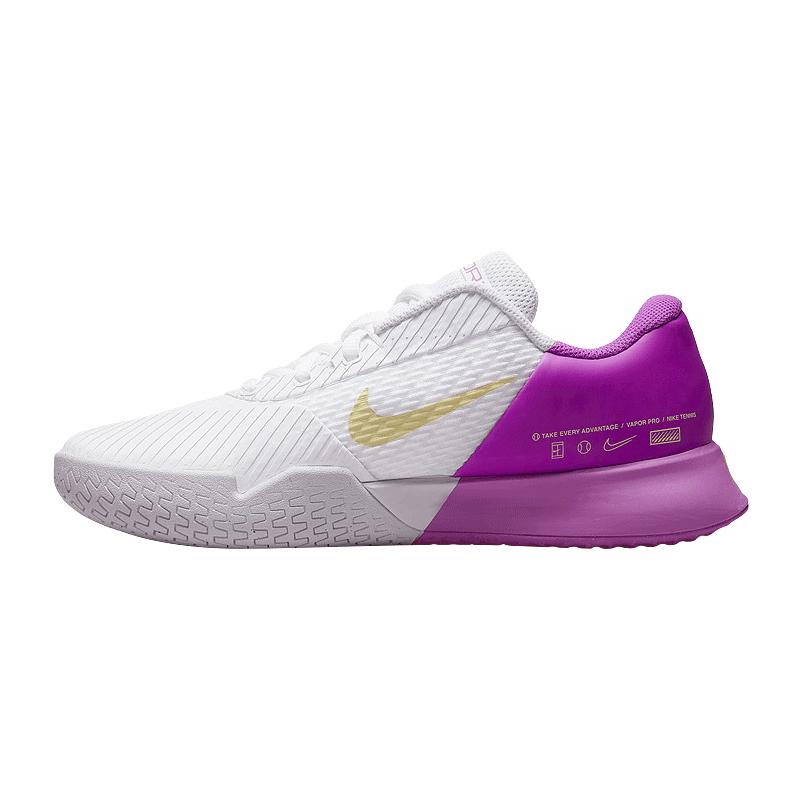 Кроссовки женские Nike Court Zoom Vapor Pro 2 (Белый/Фиолетовый/Желтый)