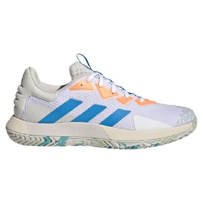 Кроссовки мужские Adidas Solematch Control (Белый/Голубой/Оранжевый)