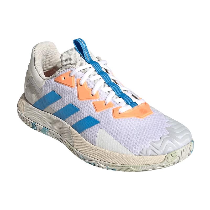 Кроссовки мужские Adidas Solematch Control (Белый/Голубой/Оранжевый)