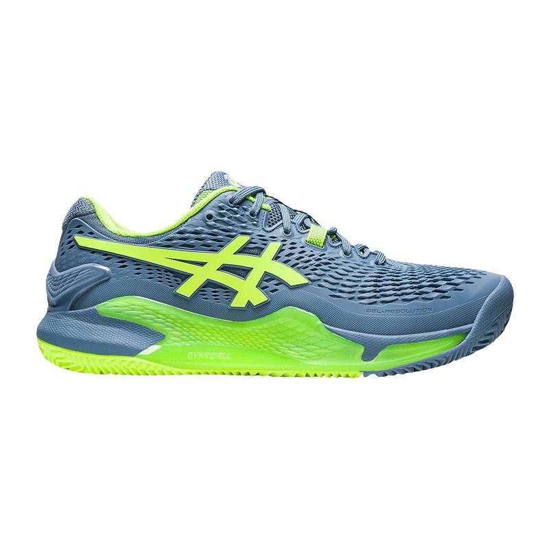 Кроссовки мужские Asics Gel-Resolution 9 (Steel blue/Hazard green)