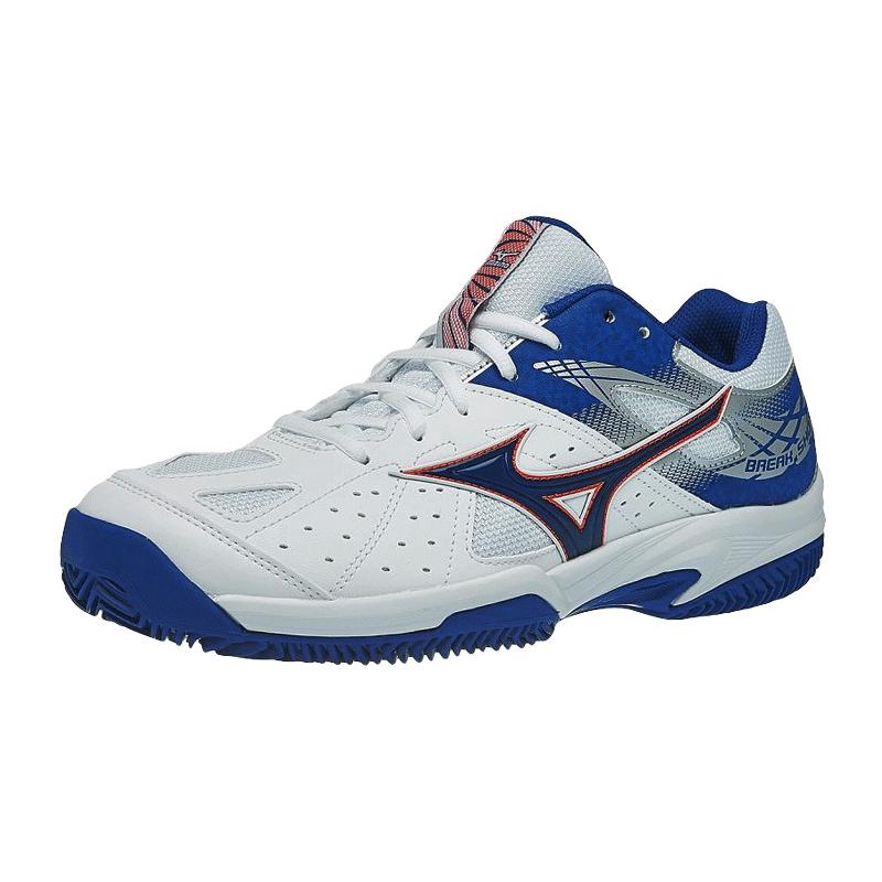 Кроссовки мужские Mizuno Breakshot 2 Clay (Белый/Синий/Красный)
