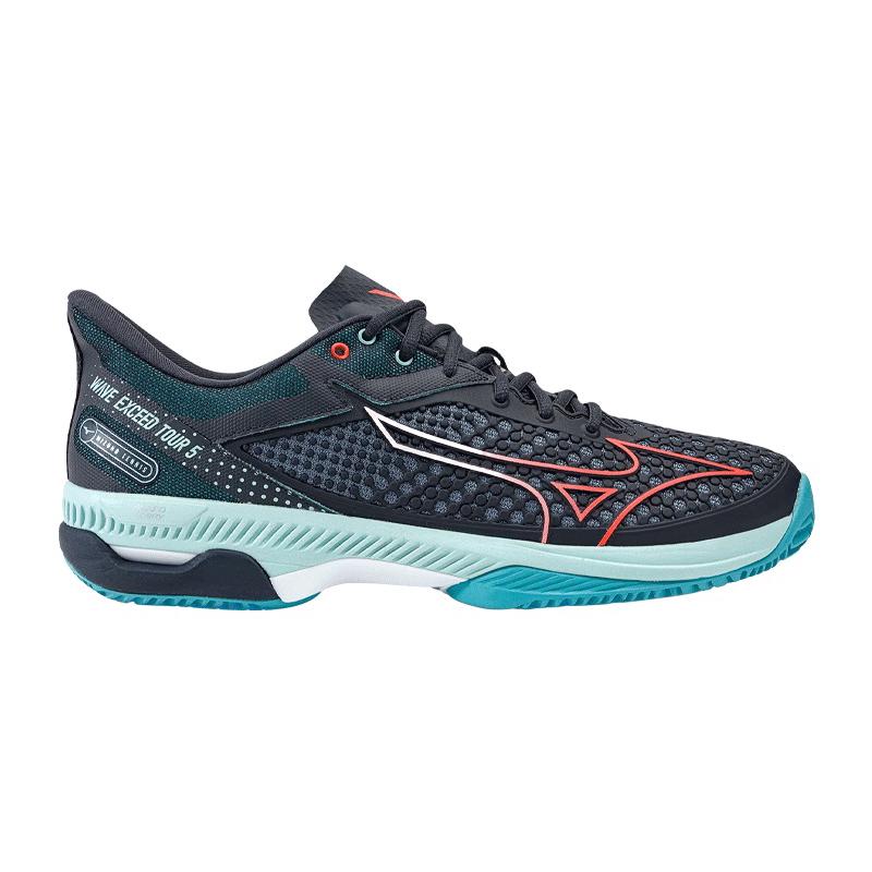 Кроссовки мужские Mizuno Exceed Tour 5 Clay (Синий/Красный/Голубой)