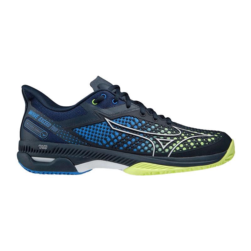 Кроссовки мужские Mizuno Exceed Tour 5 Clay (Черный/Желтый/Синий)