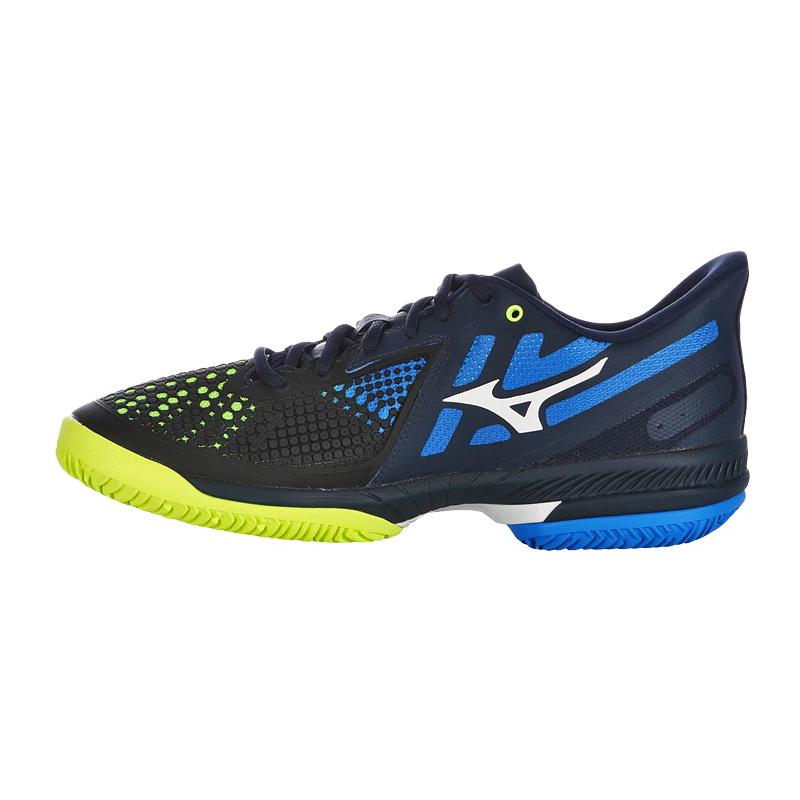 Кроссовки мужские Mizuno Exceed Tour 5 Clay (Черный/Желтый/Синий)