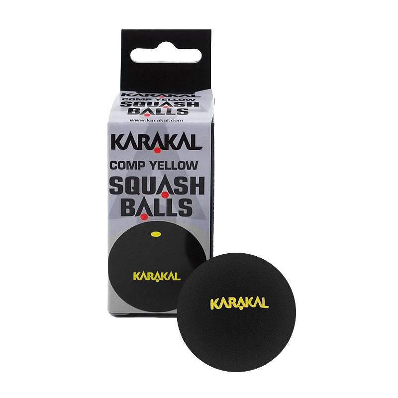 Мячи для сквоша Karakal Yellow Dot Squash Ball 2 (2x1)