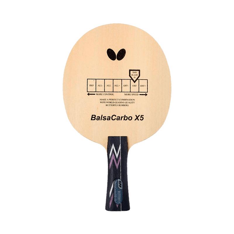 Ракетка для настольного тенниса сборная Butterfly Balsa carbo X5, накладки Flextra